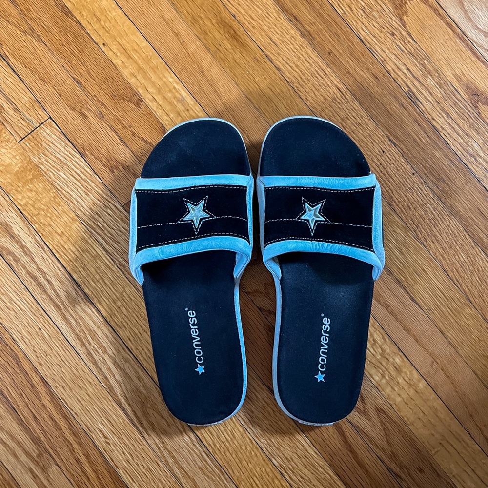 Converse adult Slide Sandals - Black and Blue